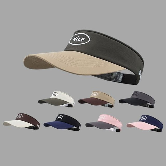 Lettering Tone Visor Two Sun Embroidered