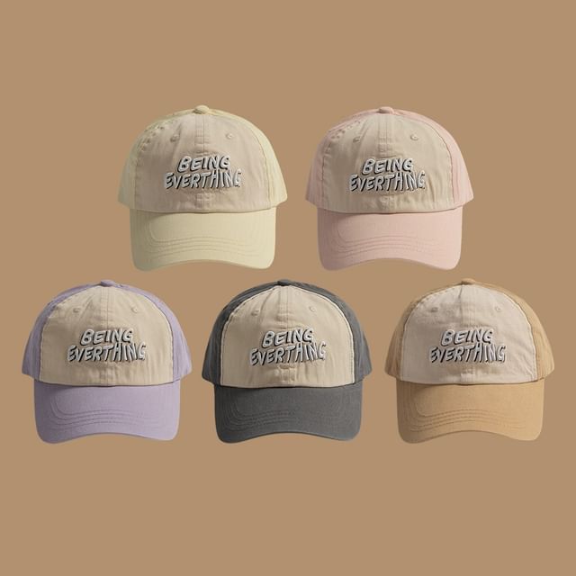 Embroidered Tone Two Baseball Lettering Cap