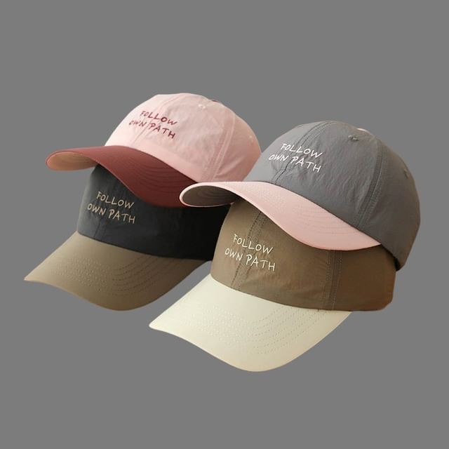 Tone Two Baseball Lettering Embroidered Cap