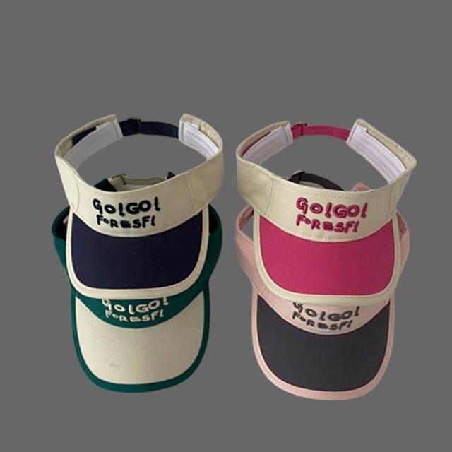 Visor Lettering Two Sun Embroidered Tone