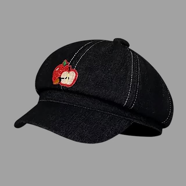 Cap Apple Embroidered Newsboy
