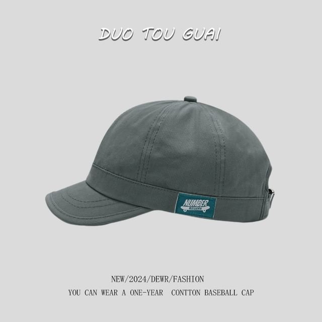 Short Brim Baseball Cap Applique