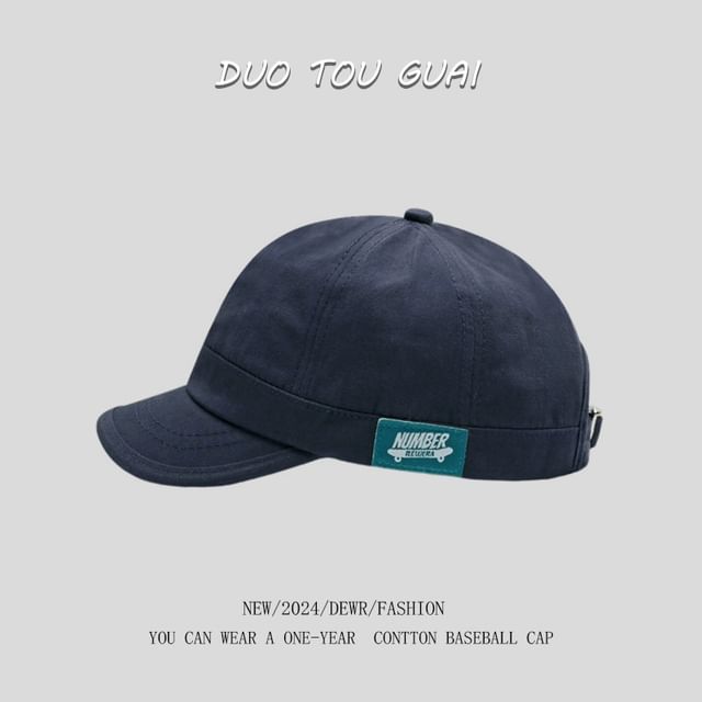 Short Brim Baseball Cap Applique