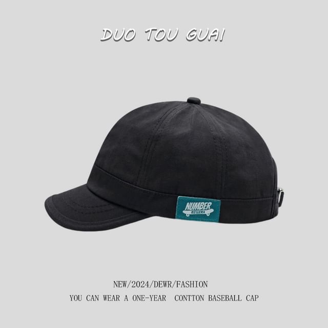 Short Brim Baseball Cap Applique