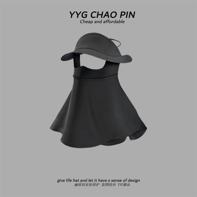 Face with Protection Flap Plain Neck Sun Cover