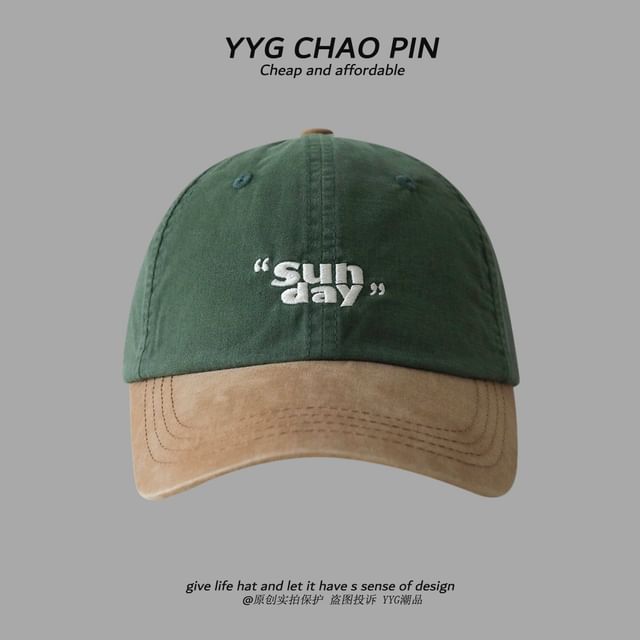 Lettering Tone Baseball Two Cap Embroidered