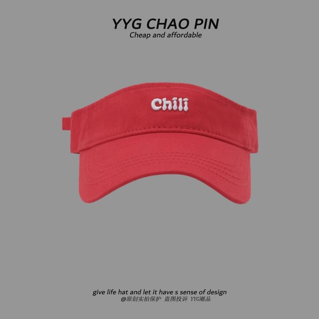 Visor Embroidered Sun Lettering