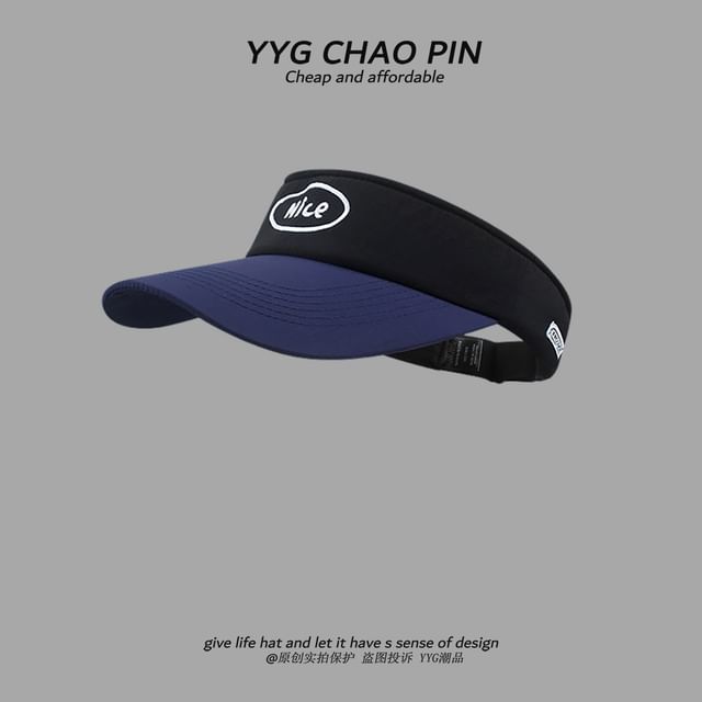 Lettering Tone Visor Two Sun Embroidered