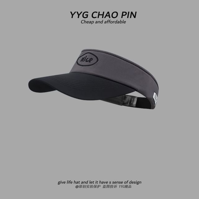 Lettering Tone Visor Two Sun Embroidered