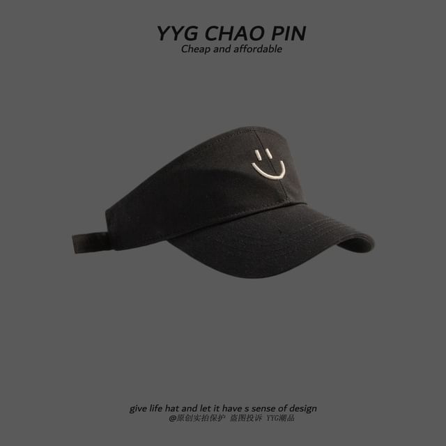 Face Smiley Visor Sun Embroidered