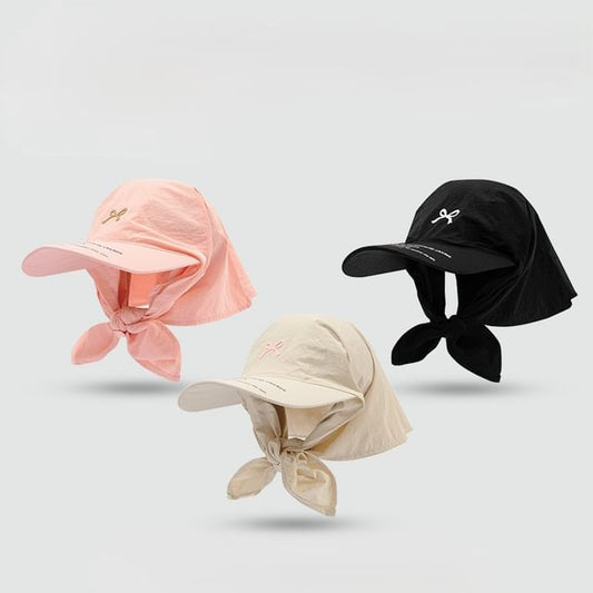 Bow Embroidered Dry Quick Cap