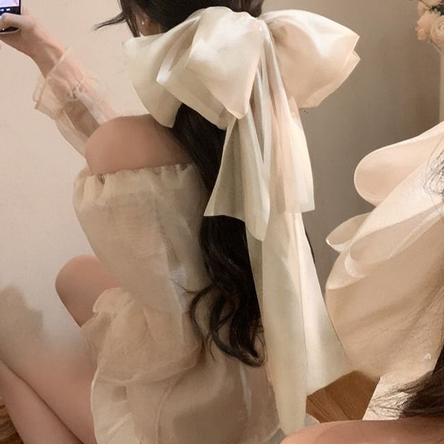 Bow Hair Fabric Clip