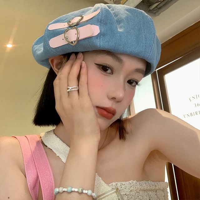 Beret Buckled Denim