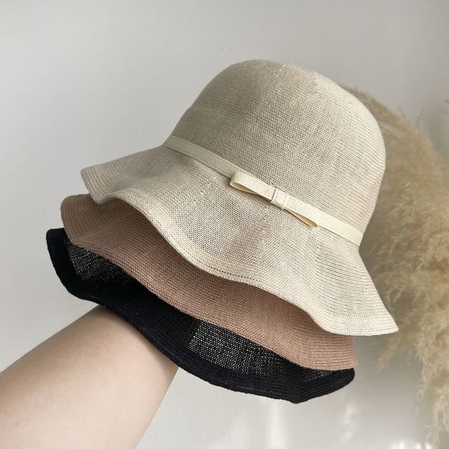 Hat Bucket Bow Plain