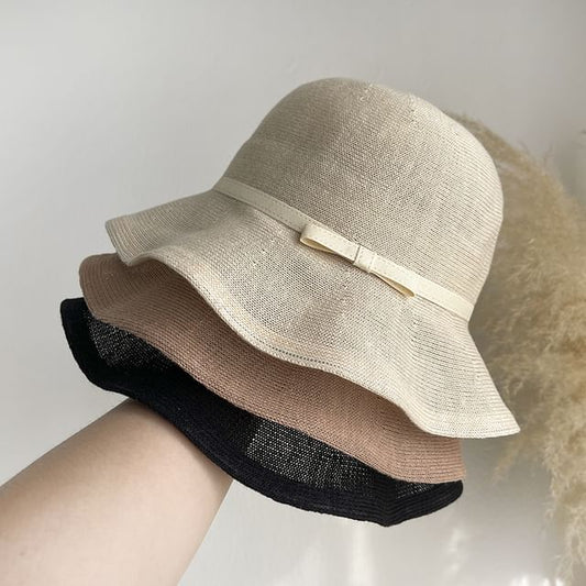 Hat Bucket Bow Plain