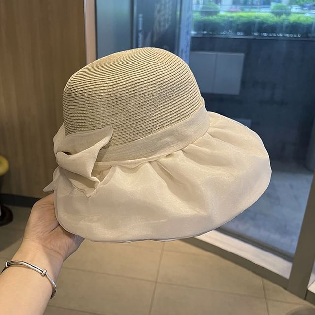 Hat Sun Bow Straw