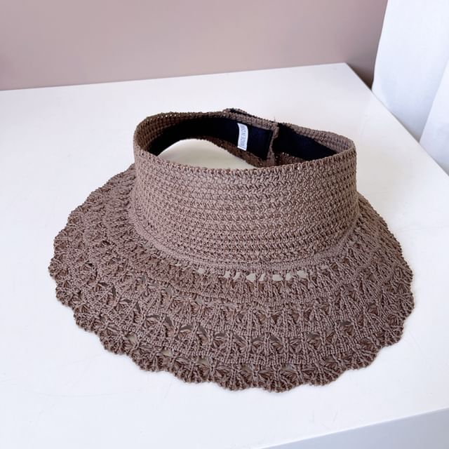 Visor Plain Sun Knit