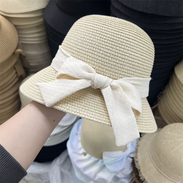Hat Bow Sun Straw