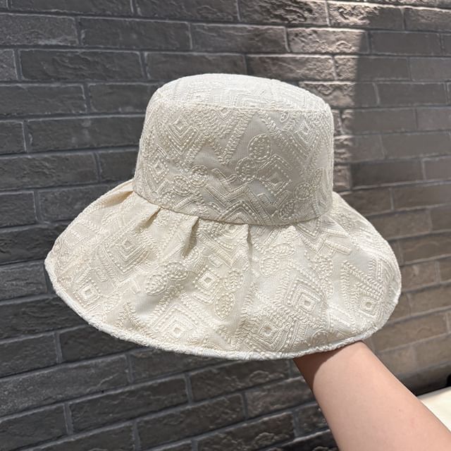 Bucket Hat Embroidered Pattern