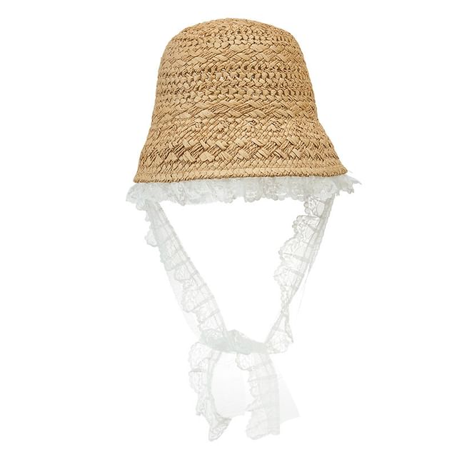 Hat Lace Bucket Trim Straw