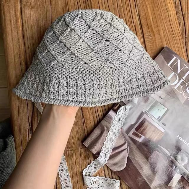 Knit Plain Hat Bucket