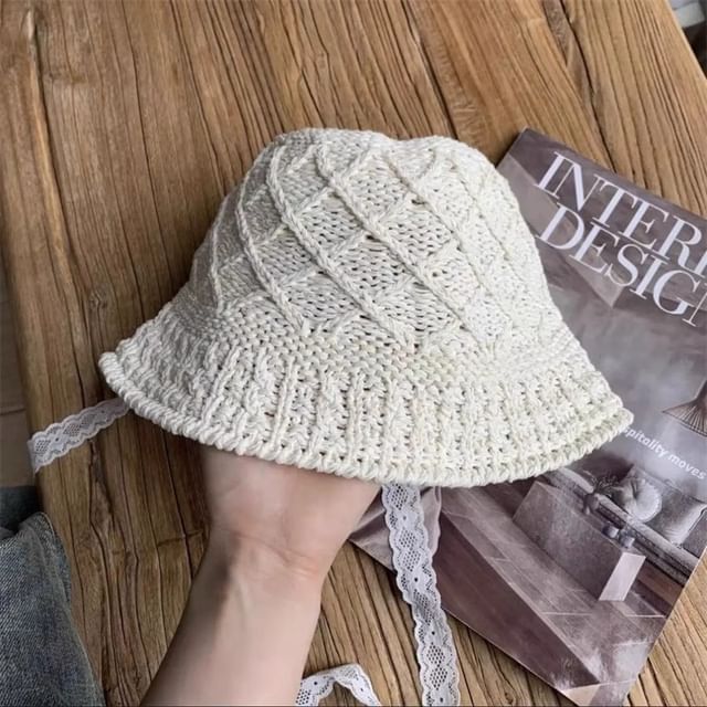 Knit Plain Hat Bucket