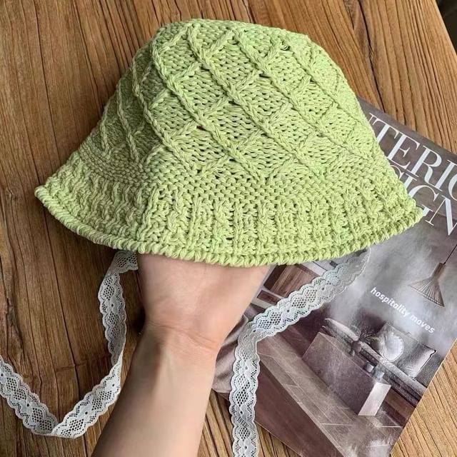 Knit Plain Hat Bucket