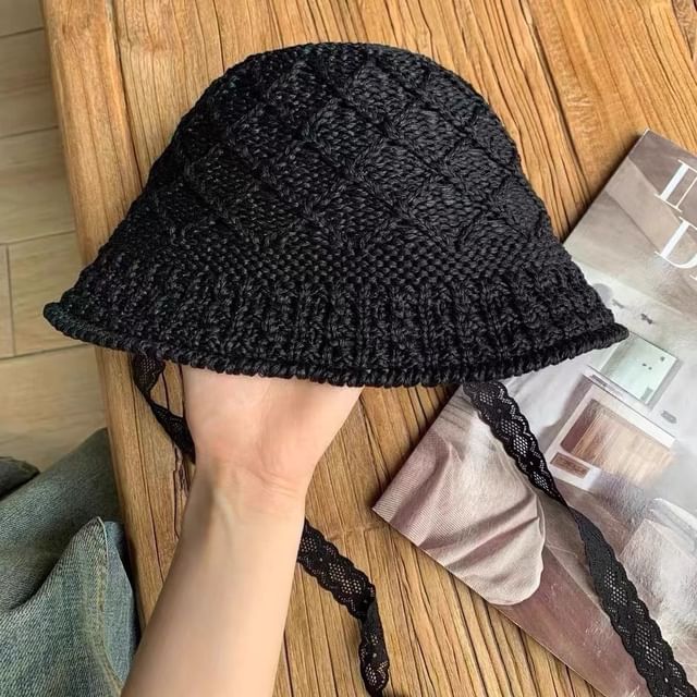 Knit Plain Hat Bucket