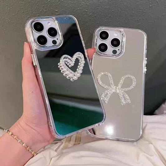 Mirrored Pearl Case Phone Faux