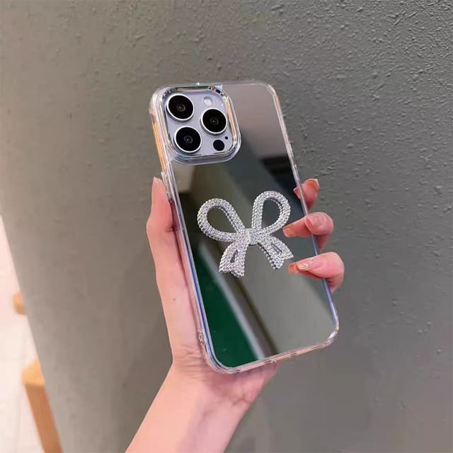 Mirrored Pearl Case Phone Faux