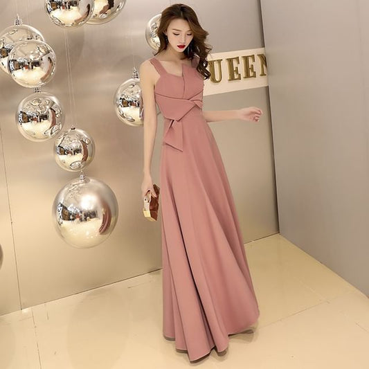 Plain (Various Designs) A-Line Evening Knot Gown