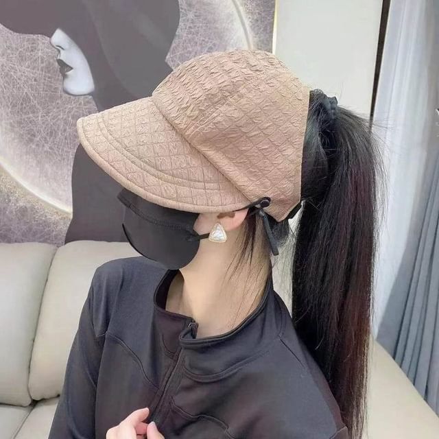 Top Plain Open Hat Textured