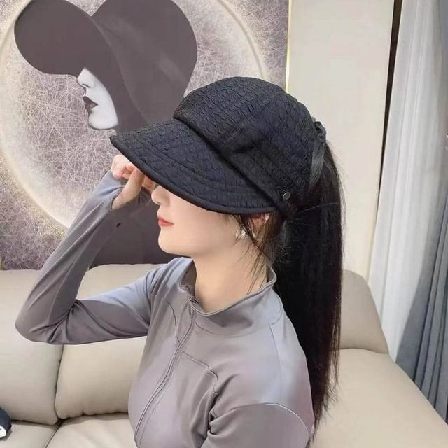 Top Plain Open Hat Textured