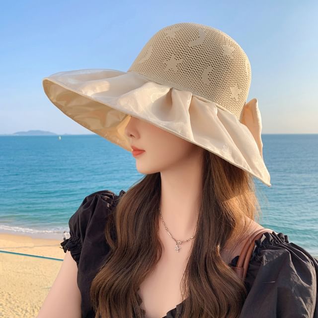 Patterned Hat Sun Ruched