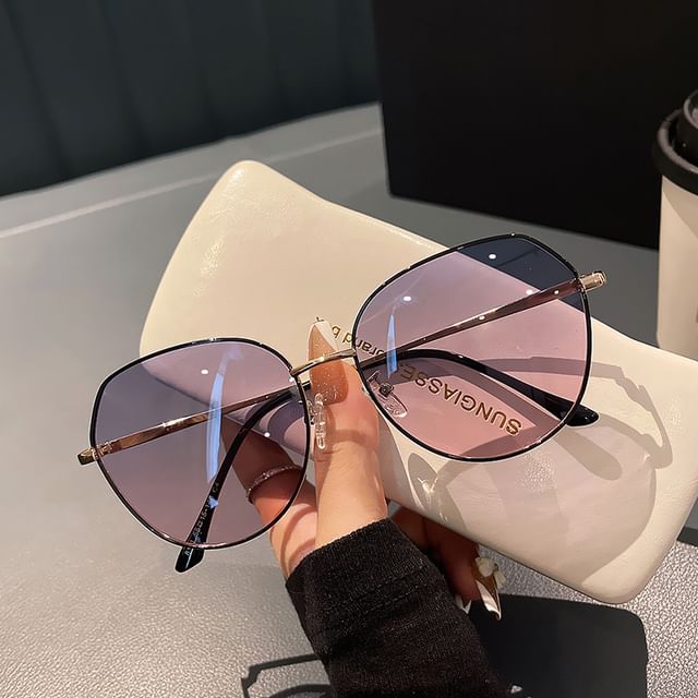 Round Frame Sunglasses Metal