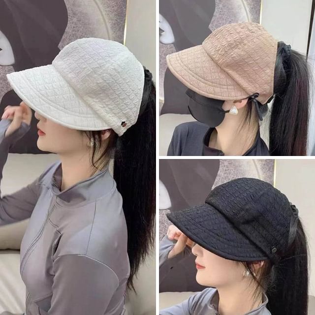 Top Plain Open Hat Textured