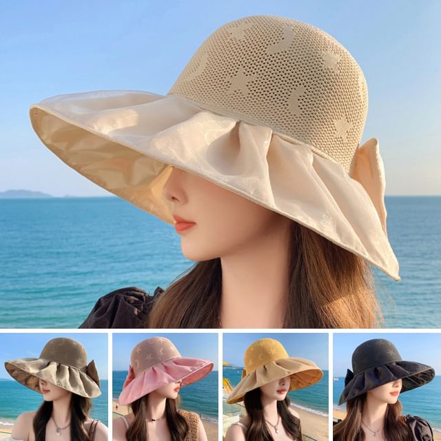 Patterned Hat Sun Ruched