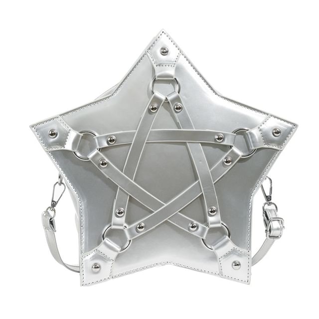 Star Faux Shape Bag Studded Leather Crossbody