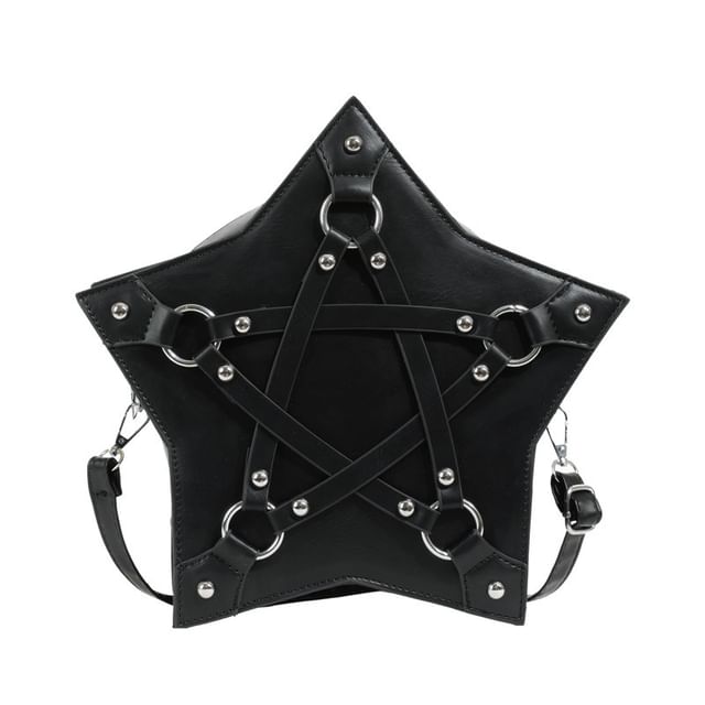 Star Faux Shape Bag Studded Leather Crossbody