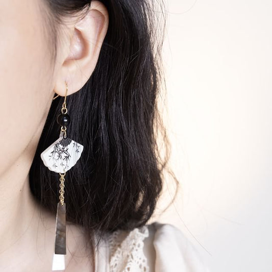 Alloy Dangle Earring Fan
