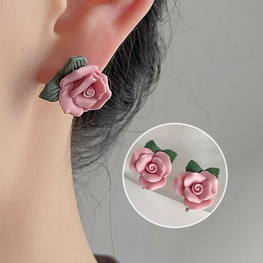 Cuff Ear Alloy Floral Ceramic