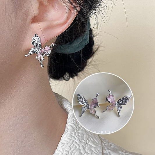 Ear Cuff Butterfly Rhinestone Alloy
