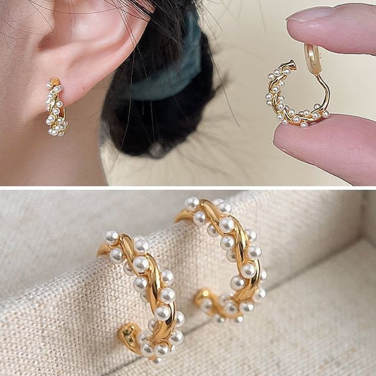 Ear Cuff Pearl Faux Alloy