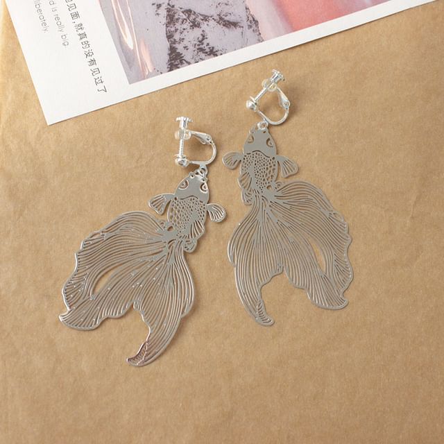 Fish Drop Hollow Earrings