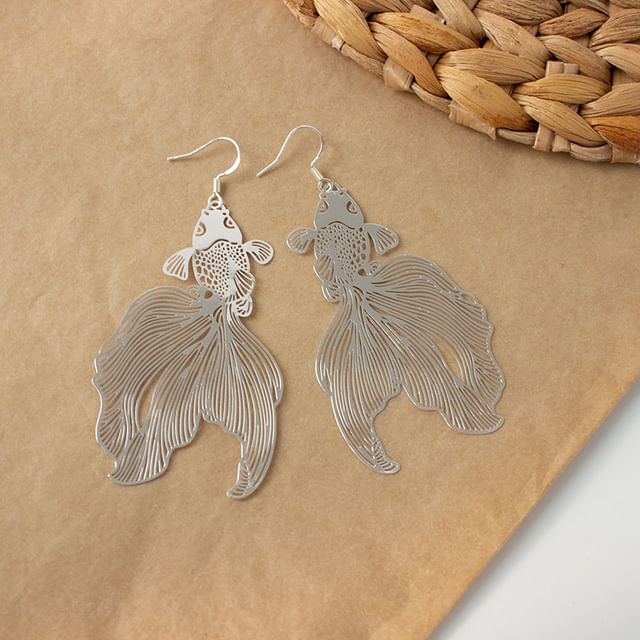 Fish Drop Hollow Earrings