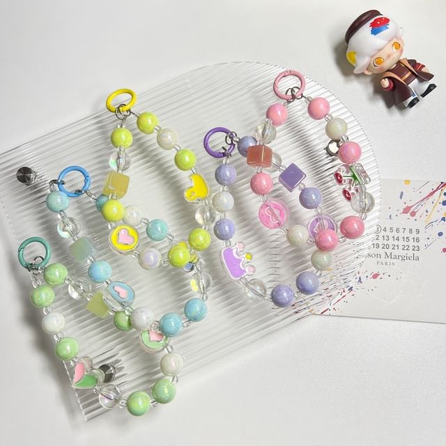 Phone Designs) Bead Strap (Various Acrylic