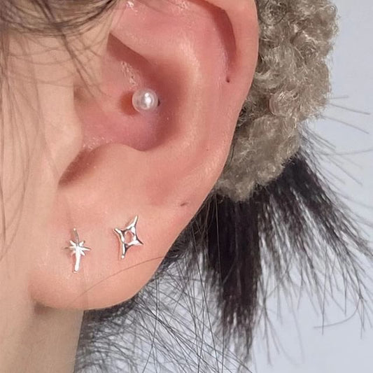 Asymmetrical Earring Stud Star