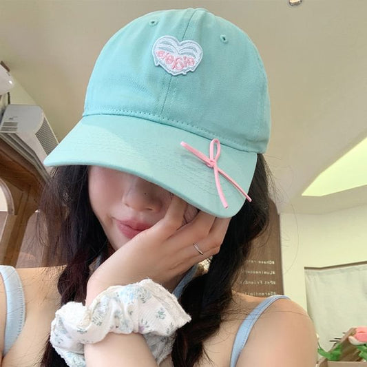 Heart Applique Cap Baseball