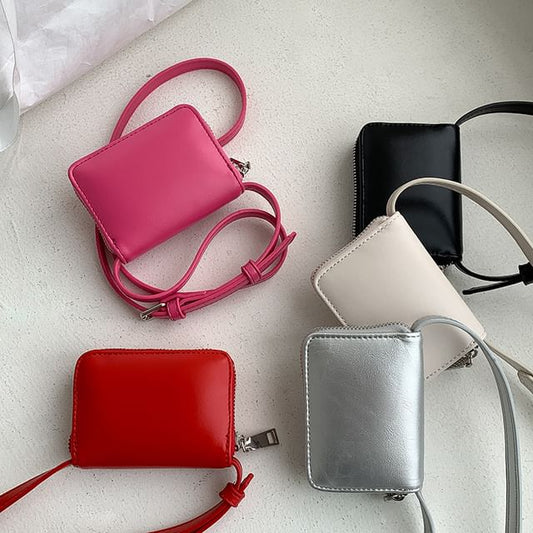 Faux Plain Bag Leather Crossbody