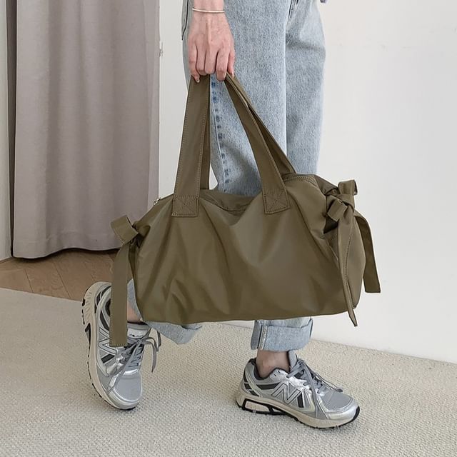 Bag Tote Bow Nylon Plain Accent